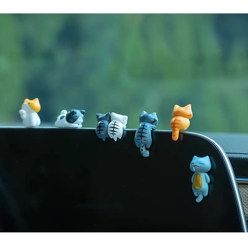 6pcs PVC Cartoon Cat Figurines - Pothos 评论和价格
