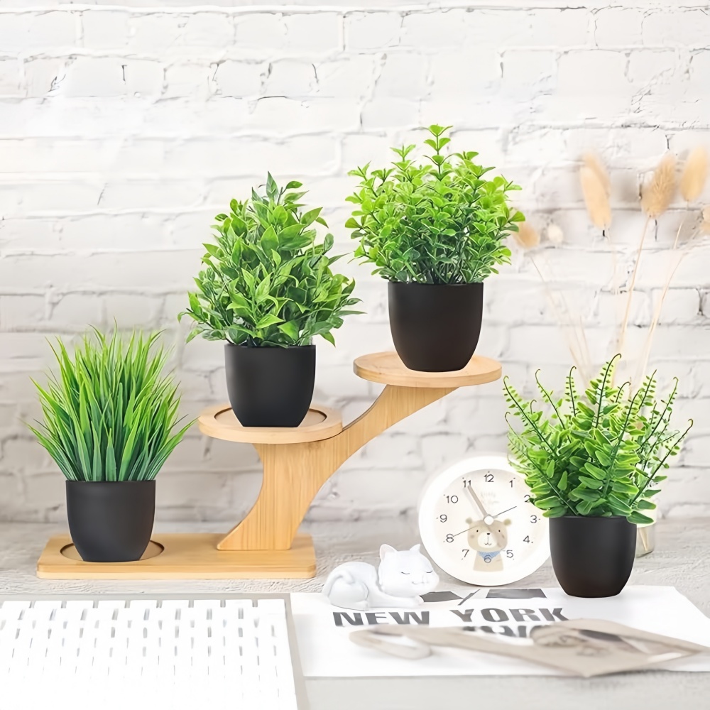 4pcs/set Mini Artificial Plant - Succulent Set 评论和价格