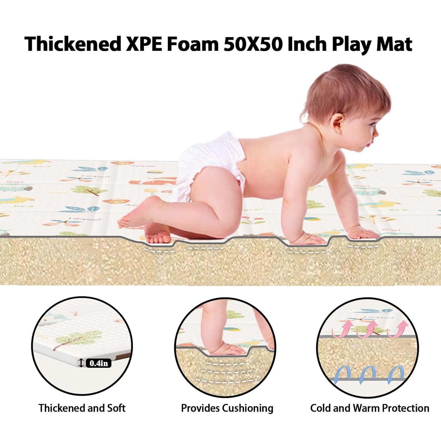 Baby Play Mat Double Sided Fol - Repotting Mat 评论和价格