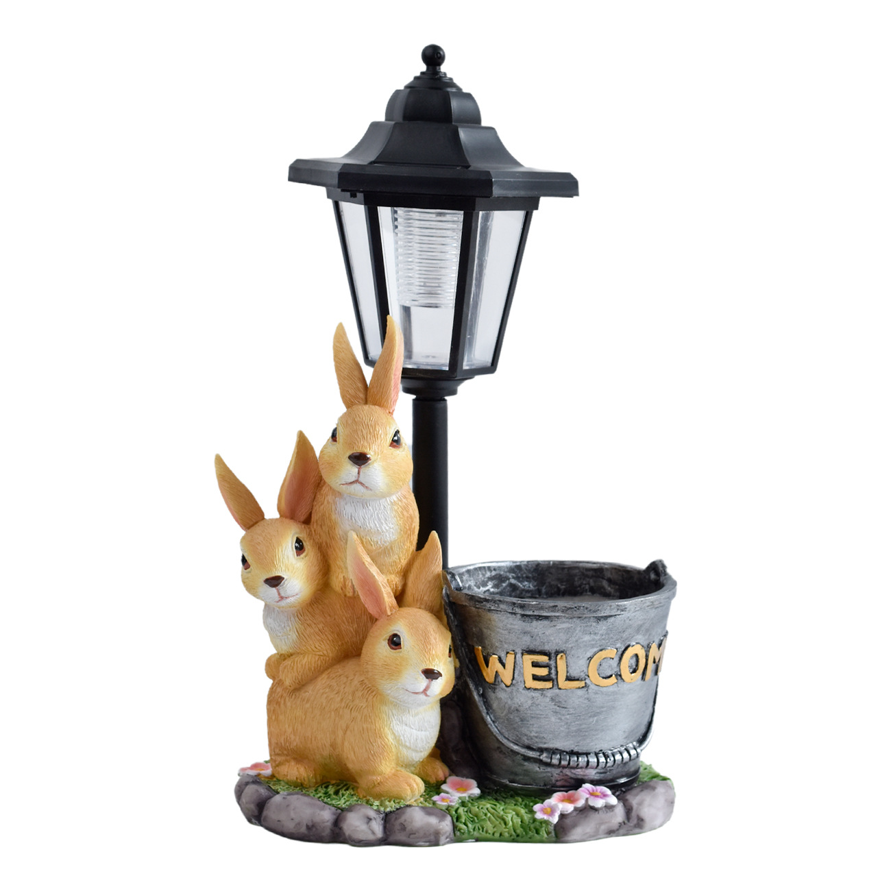 New Rabbit Solar Garden Light  - Succulent Set 评论和价格